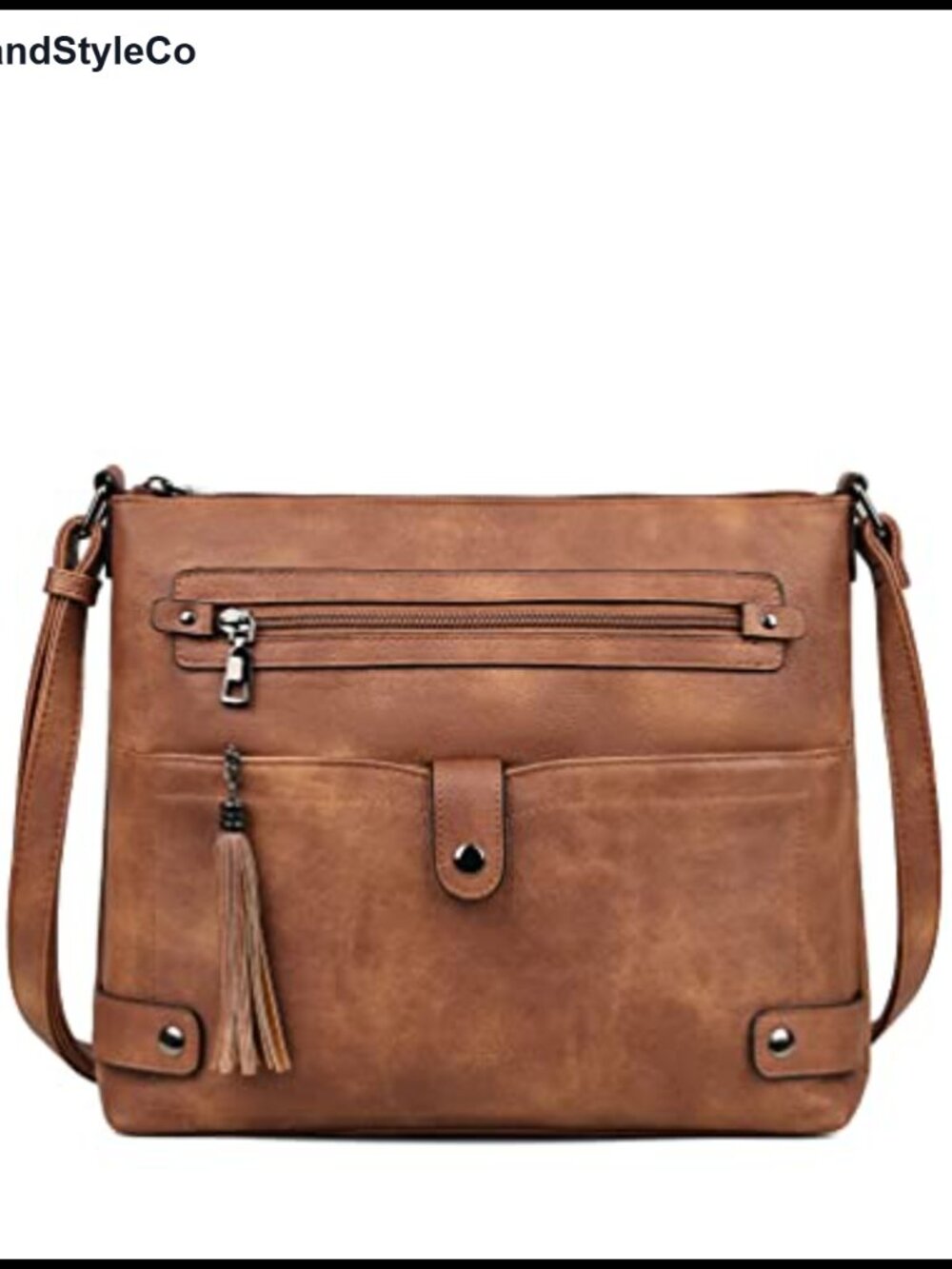 Women's Large Waterproof Faux Leather Crossbody Bag Purse with Multiple Pockets